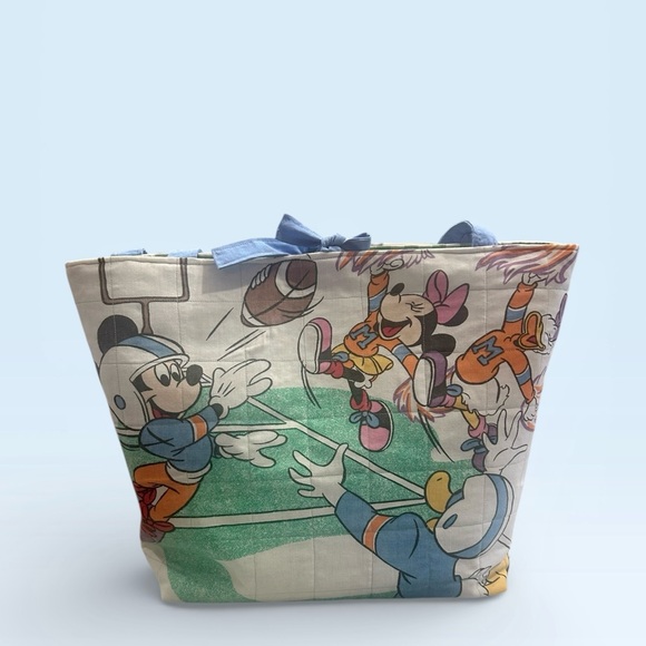 Upcycled Disney Mickey & Friends Sports Tote Bag – Handmade - Picture 2 of 3